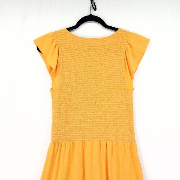 Revolve Nation LTD Josie Midi Dress Size Medium Shirred Square Neck Tiered - Picture 11 of 12